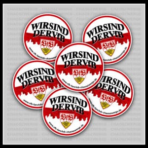Aufkleber rund "Wir sind der VfB"